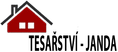 Tesařství Janda, logo se siluetou domu s&nbsp;krovem